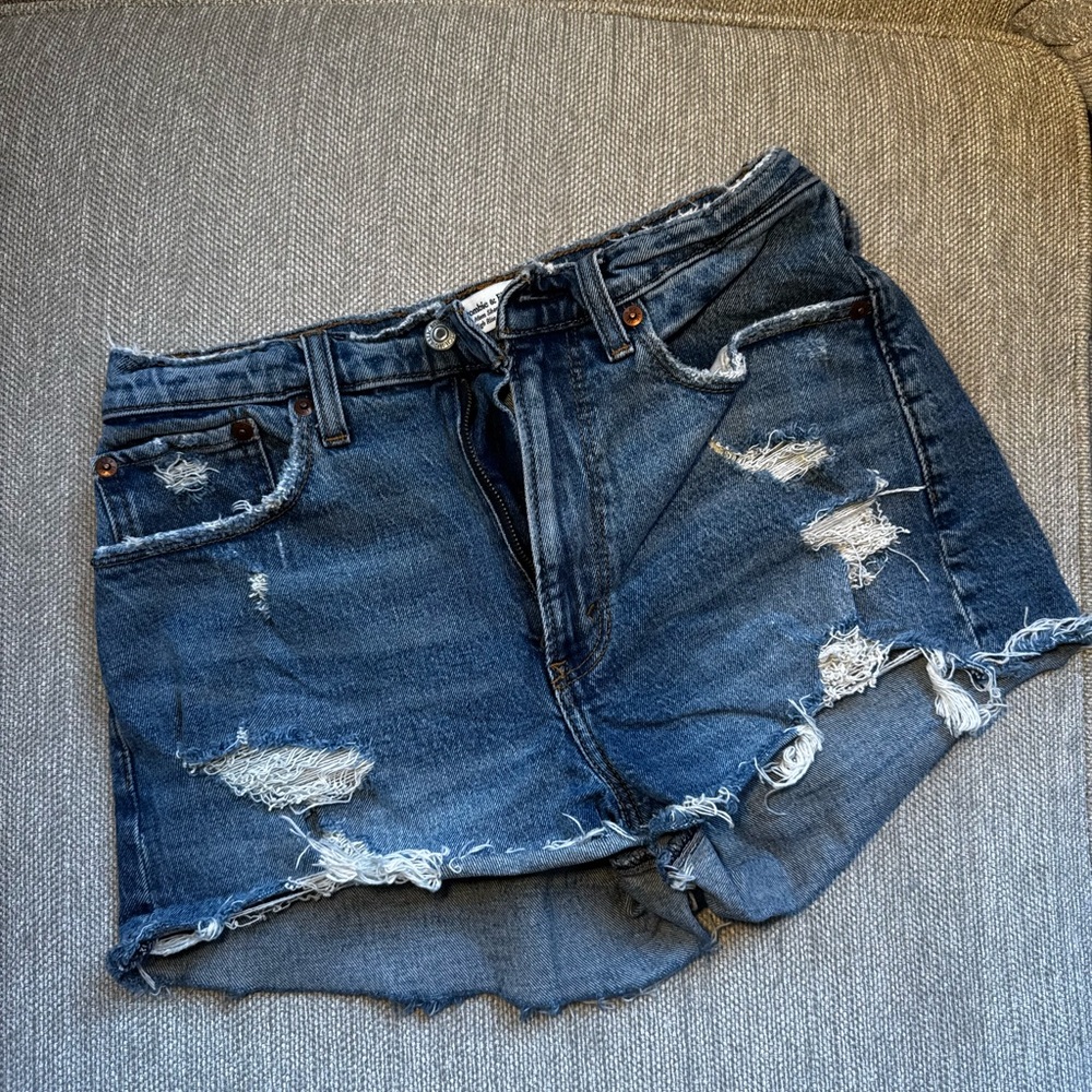 Abercrombie & Fitch Blue Denim Shorts